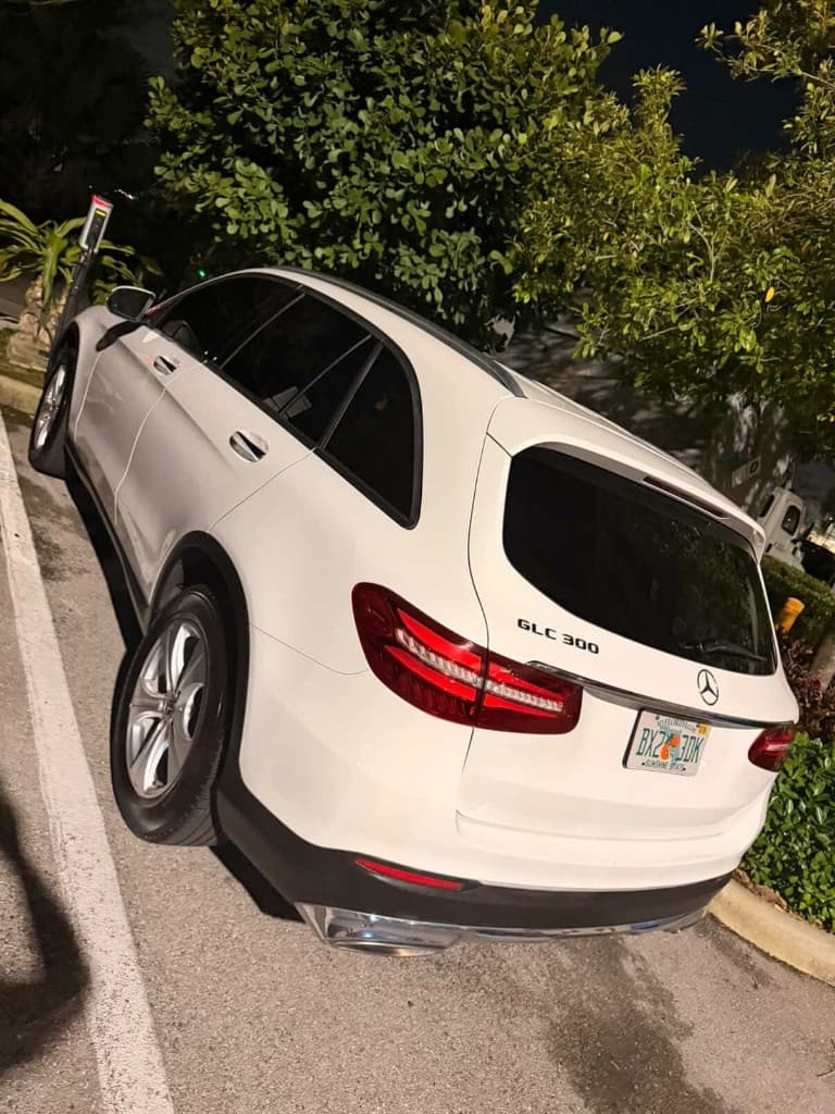 Mercedes-Benz GLC rear three-quarter at night